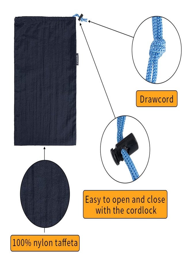 EXERMIL Nylon Stuff Sack Set 5 Pack (1.5L/7.5L/12.8L); Drawstring Storage Sack; Ditty Bags Medium Large XL Pouch for Organization Travel Camping Backpacking Down Jacket; Assorted Colors - Image 3